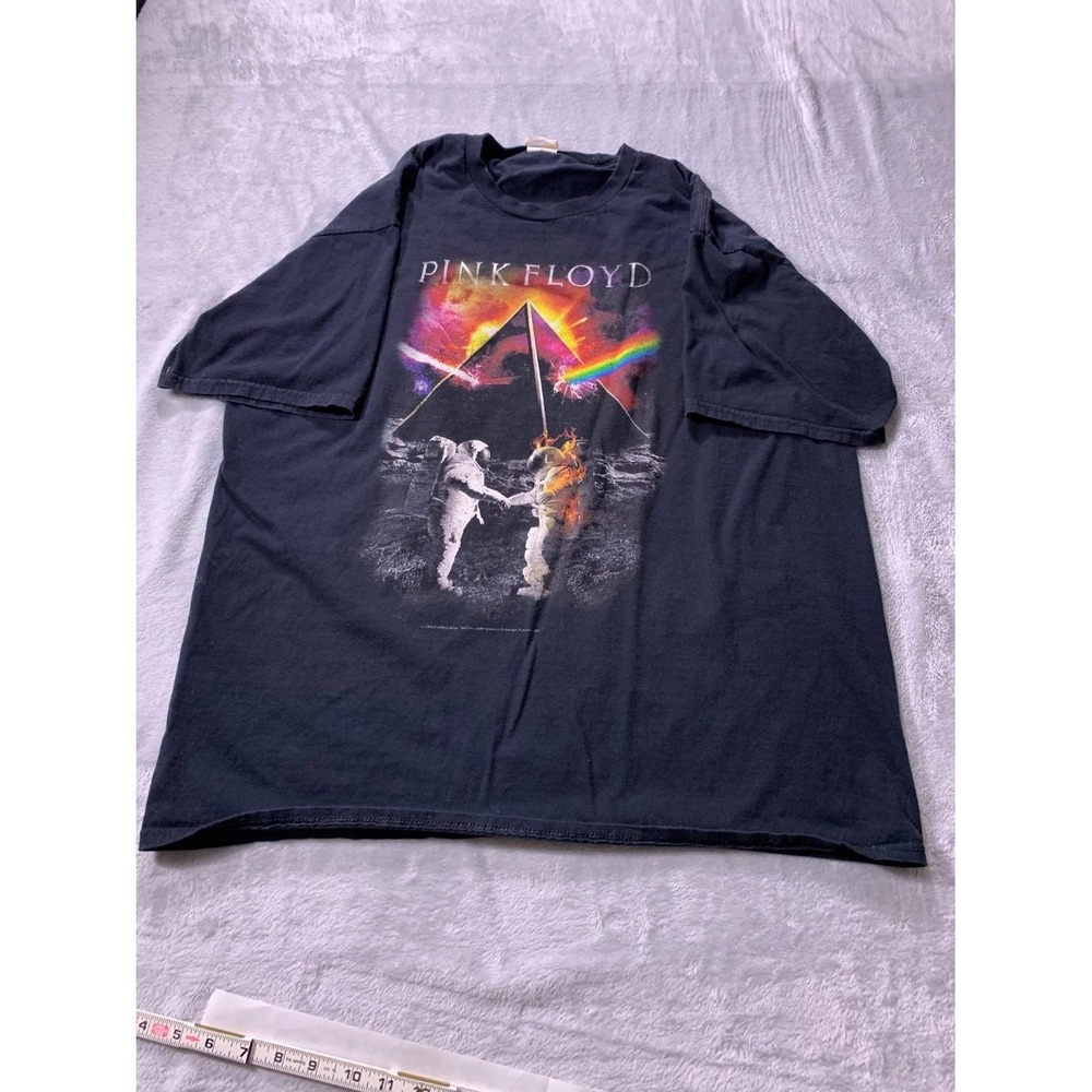VTG Pink Floyd T-Shirt Dark Side of the Moon Wish You Were Here Mashup Black XL